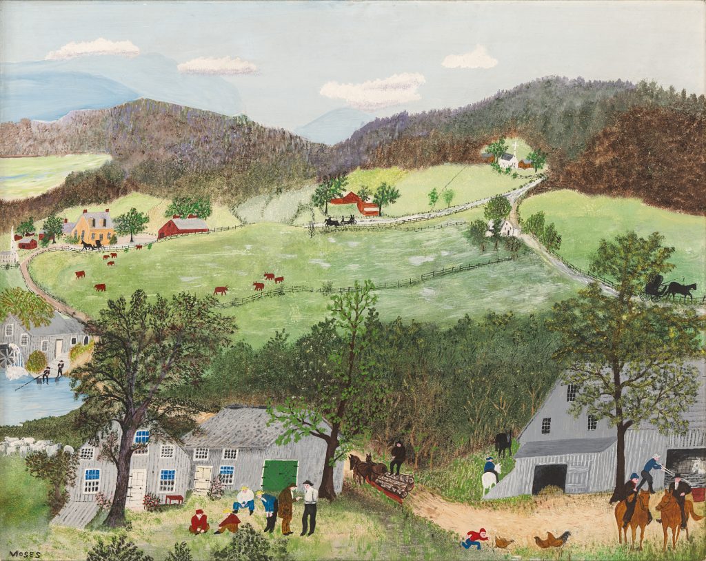 Grandma Moses, We Are Resting, 1951